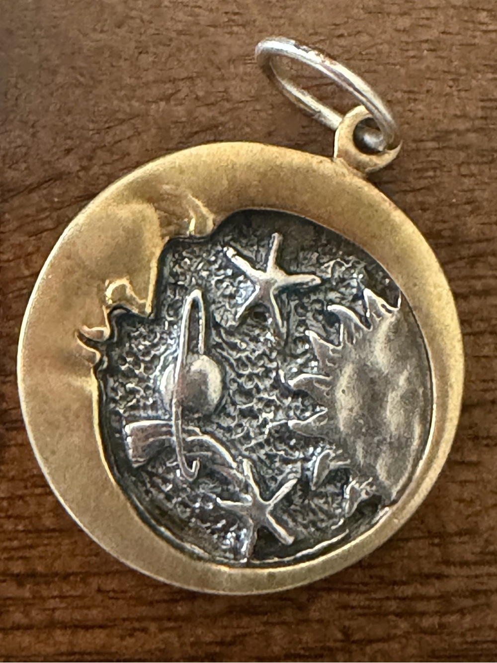 Grace & Heart UNIVERSE Jewelry Charm Pendant 1” P2458 .925 SS Brass Moon Stars